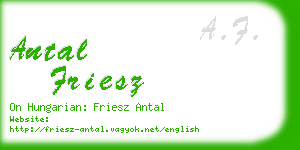 antal friesz business card